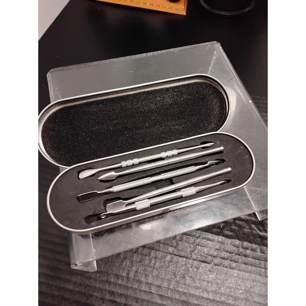 Rainbow Stainless Steel Wax Carving Tools Set with Silicone Container - 7 Pcs